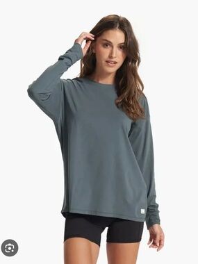 Vuori Feather Tee Long Sleeved Lake - Small